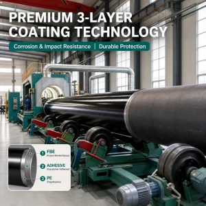 High Wear Resistant Anti corrosion Uniform Coating Thickness Line for Railway Underground Gas Transmission Pipe Line
