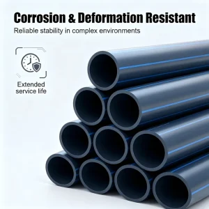 High density Polyethylene (HDPE) High Pressure Corrosion resistant Pipe 100% Virgin Materials Durable 50+ Year Service Life for