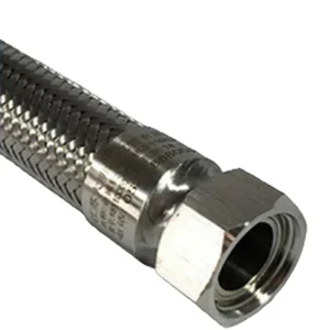 High pressure Hydraulic SS304 Stainless Steel Braided Hose CSST Corrugated Tubing Flanged Neck Flexible Connector Zinc Plated
