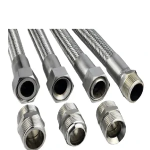 High pressure Stainless Steel Zinc Plated Braided Hose Flexible with Flanged Neck for Chemical Dosing