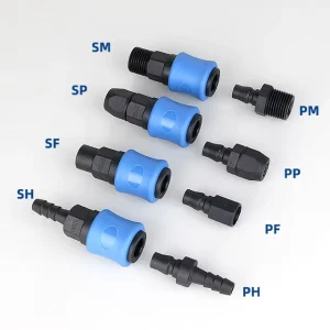 High quality Pneumatic Fittings Plastic SP SM Pneumatic air Hose Fitting Pneumatic Self locking Quick Connect