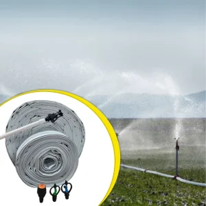 Hole Drilled Braided Hose Layflat Design PP PE Material 20mm Diameter Holes 120cm Pitch for Drip Irrigation Agricultural Use
