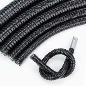 Hot Dip Galvanized Steel Metal Hoses JSB 10mm Flexible Metal Pipe PVC Plastic coated Metal Hose Corrugated Pipe