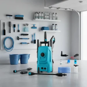 Household Automatic Electric Pressure Cleaning System Snow Foam Cannon Equipped Car Wash Machine With Adjustable Spray Gun