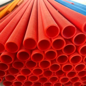 IEC Certified Buried HDPE Double Wall Corrugated Conduit High Density Polyethylene Underground Electrical Cable Casing Pipe
