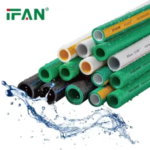 IFAN Green PPR Plumbing Pipe for Hot Cold Water Supply PN20 PN25 Pressure Rated Durable Corrosion Resistant Factory Direct