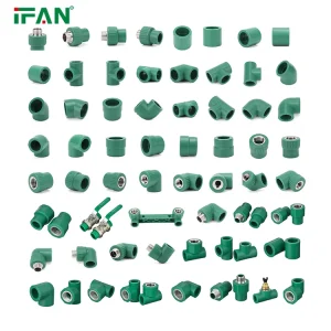 IFAN High Quality DIN PPR Water Pipe Fittings 20 125MM Dark Green Hot And Cold Water PPR Tube Plumbing Materials