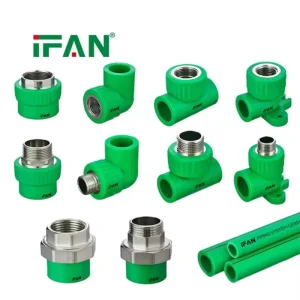 IFAN PPR Pipe Fittings Set with Elbow Tee Socket Union Durable Leak Resistant for Hot Cold Water Plumbing