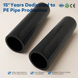 ISO 4427-2 Standard Customizable High Pressure DN200-DN225mm 8/9inch HDPE Pipe for Municipal Drinking Water Project