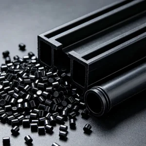 ISO Certified Black PVC Pellets Molding Grade Chemical Resistance for Building Profiles and Water Pipes