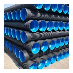 ISO4427 IPS DIPS DN 8 12 18 20 24 Inch HDPE Double Wall Corrugated Culvert Plastic Pipe