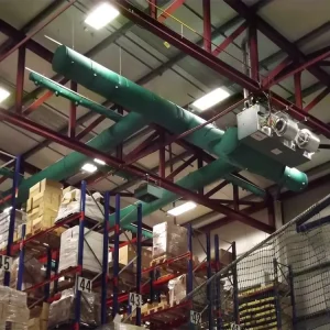 Industrial Fabric Air Duct System Easy Install Clean Mildew Proof Anti-Corrosion Ventilation Equipment