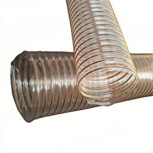 Industrial Flexible Polyurethane Vacuum Cleaner Air Duct Pipe Copper Plated Steel Wire PU Hose Ventilation Hose Plastic Tubes
