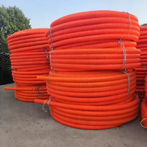 Industrial Grade HDPE Corrugated Optic Duct Pipe Flexible High Pressure Chemical Resistant COD Pipe for Fiber Optic Cable