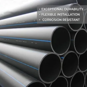 Industrial Grade HDPE Plastic Water Supply Pipe with Long Service Life for Urban Water Distribution Farm Irrigation