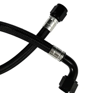 Industrial High Pressure Stainless Steel Reinforced Nylon Braided Hose Assembly Crimped Fittings Oil Resistant AN4 AN8 Cutting