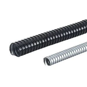 JAR Manufacturing Grey Electrical Corrugated Metallic Pipe PVC Coated Galvanized Conduit
