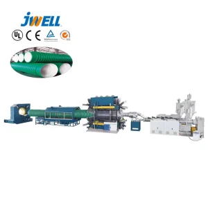 JWELL HDPE PP PVC Large Diameter Corrugated PVC Pipe Making Machinery Plastic Extruder Extrusion Machine Production Line
