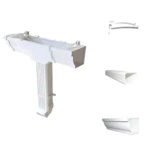 K Style UPVC Gutter 90 Degree Elbow Connector Anti UV Corrosion Resistant Roof Drainage Fitting