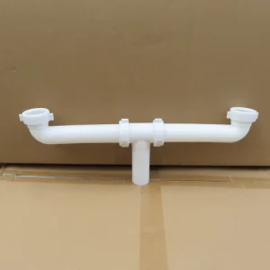 Kitchen Bathroom T Shaped Modern Drain Pipe Fittings with Polished Surface Sink Drain Accessories