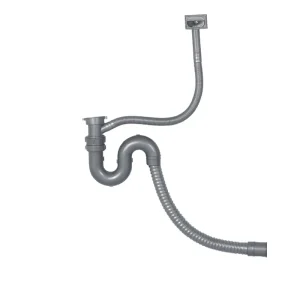 Kitchen Sink Drain Pipe 1 1/2 Inch Plastic PP with Overflow Pipe