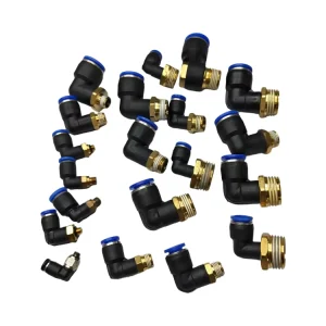 L-Shape Two-Way Air Hose Tube Pipe Slip Lock Pneumatic Elbow Connector 1/8 1/4 3/8 1/2 Thread Quick Connector Pneumatic Fitting