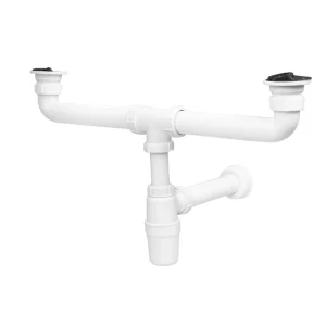 LIRLEE Prefabricated Double Drain Plug Bottle Trap Plastic Kitchen Drain Pipe
