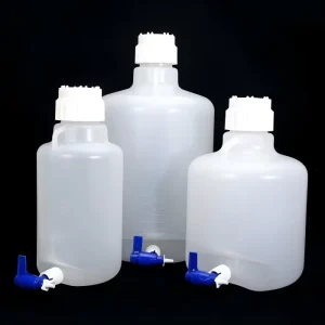 Lab Plastic Aspirator Bottle 5L 50L Strong Acid Alkali Resistant Water Storage Barrel With Tap