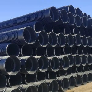 Large Diameter 800mm 1200mm HDPE Double Wall Corrugated SN8 Drainage Pipe Flexible Eco Friendly