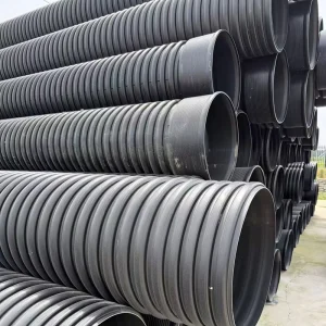 Large Diameter HDPE Double Wall Corrugated Pipe 600mm 800mm Polyethylene DWC Pipe for Sewage