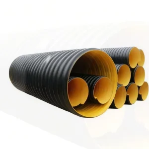 Large Diameter Lightweight High Pressure HDPE Double Wall Corrugated Pipe ASTM Flexible Storm Water Drainage Factory Supply