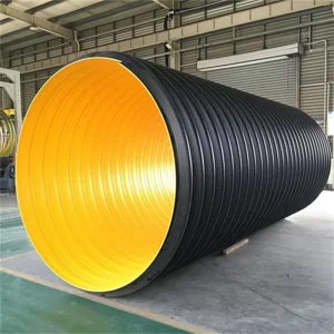Large Diameter Sewer Pipe DN2200 SN16 Steel Strip Reinforced HDPE Spiral Corrugated Pipe