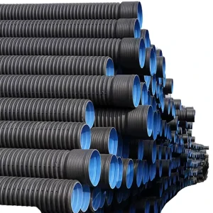 Large Size Sewage Drain Pipe HDPE Corrugated Perforated Drainage Pipe Corrugated Pipe HDPE