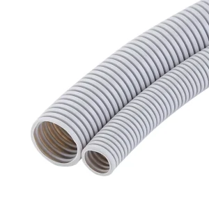 Ledes IEC61386 Heavy Duty Flexible Pipe Grey Solar Plastic PVC Corrugated Conduit 20mm 25mm