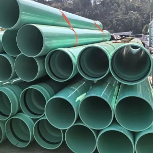 Light Weight UPVC Sewer Pipe 6″ SDR35 SDR26 with Spigot End PVC Green Pipe White Color for Underground Drainage