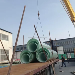 Lightweight High Strength Large Diameter Fiberglass Pipe Smooth Surface Winding Forming for Municipal Sewerage Factory Direct