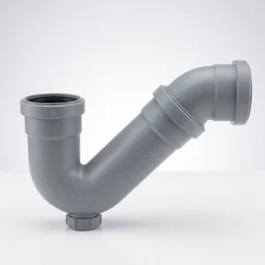 Low Noise PP Plastic P Trap Drainage Fitting with Access Door Anti Odor Plumbing Pipe Trap for Bathroom