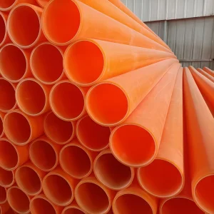 MPP Electric Conduit Pipes Lightweight Orange Cable Protection Tube High Pressure PE with CPVC for Cable Engineering