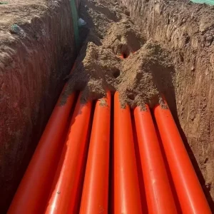 MPP Power Conduit PVC Pipe Lightweight with 50 Year Service Life and Moderate Strength for Water Supply Drainage