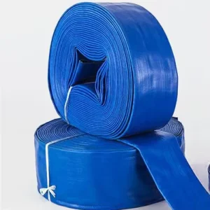 Manufact Durable Blue PVC Lay Flat Hose 3 5 Bar Plastic Layflat Pipe 1 2 4 6 8 10 12 14 16 Inch for Backwash Irrigation Farming