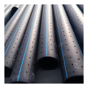 Manufacture 125mm Hdpe Plastic Tube Drain Pe Perforated Poly Tubing 4 Inch Black Polyethylene Irrigation Pipe