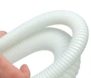 Medium Duty 20mm White PVC Corrugated Conduit Pipe Flame Retardant Flexible Electric Communication Tube 50m Length