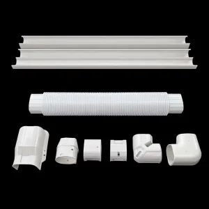 Mini Split AC HVAC Air Conditioner Parts Kit PVC Decorative Cladding Pipe Cable Trunking Ducting Duct Line Set Lineset Cover