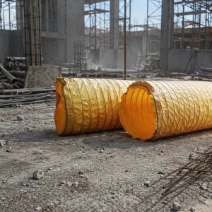Mining Tunnel Negative Pressure Air Duct Double Anti Telescopic Skeleton Spiral Spring Steel Wire PVC Soft Hose 220 380V
