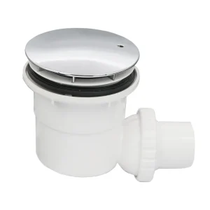 Modern 115mm ABS Bathroom Shower Tray Floor Trap Drains Chrome Plated PP Body with Round Strainer for Bathtub
