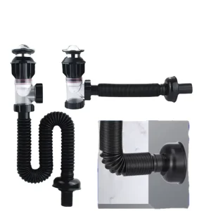 Modern Anti Odor ABS Basin Drain Pipe Universal Horizontal Vertical Drainage Channel for Vegetables for Bathroom