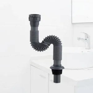 Modern Bathroom Universal Washbasin Sink Plastic Drain Flexible Retractable S Tube Bathroom Water Plumbing Fittings