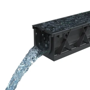 Modern Black Lightweight Plastic Drainage Channel for Hotel Park Garden Floor and Construction Rainwater Flow