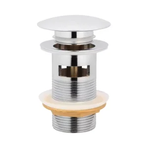 Modern Brass with Overflow Bathroom Click Pop up Garbage Drainer Washroom Sink Plug Drain