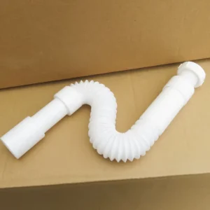 Modern Hotel Exterior Plastic White Basin Drain Pipe Sink Drain Washbasin Drainage Pipe 40mm Interface Easy Clean Model